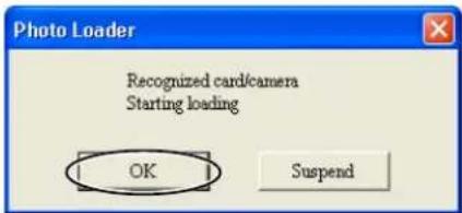 CASIO Photo Loader - 要進行自動載入時，可按一下 [OK] 按鈕。 - 1