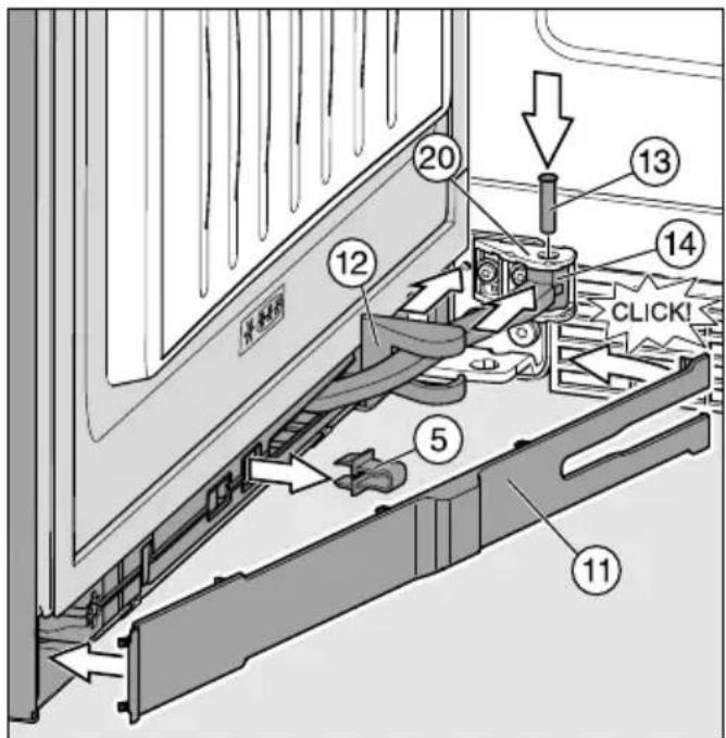MIELE KFN 29493 DE edtcs - Den nederste lukningsdæmper mon- teres - 1