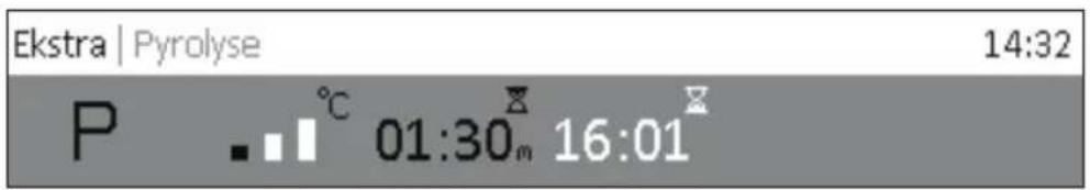 Ekstra | Pyrolyse 14:32 P °C 01:30m 16:01