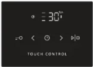 -30°C =O < ⏻ > ▷□ TOUCH CONTROL