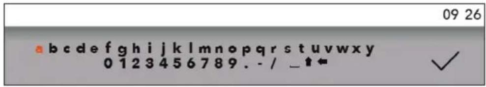 09 26 abcdefghijklmnopqrstuvwxyz 0123456789. - / _↑← ✓