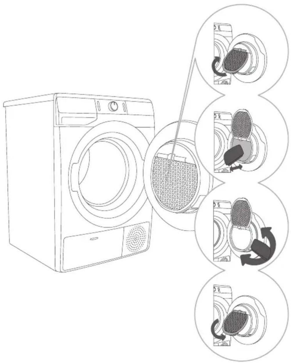 GORENJE DPE8B - RENG∅RING AF NETFILTERET I LÅGEN - 1