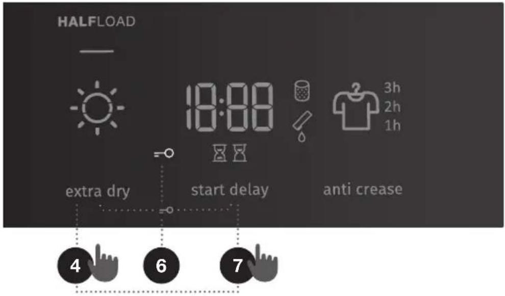 HALFLOAD 18:00 extra dry start delay anti crease 4 6 7