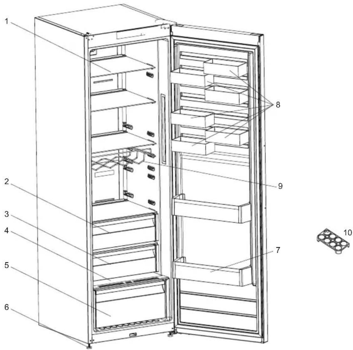 AEG RKB738E5MW - DEL - 7 DELARNA I KYLSKÅPET OCH FACKEN - 1