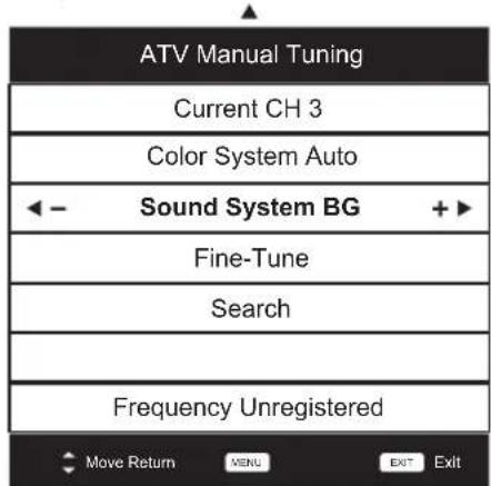 DENVER LED-2470 - ATV – manuelle Suche - 1