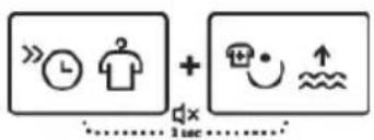 »○ + ↑ ↓ × 1 sec....