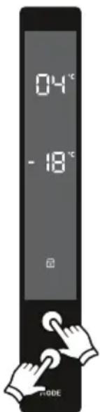 04°C -18°C MODE