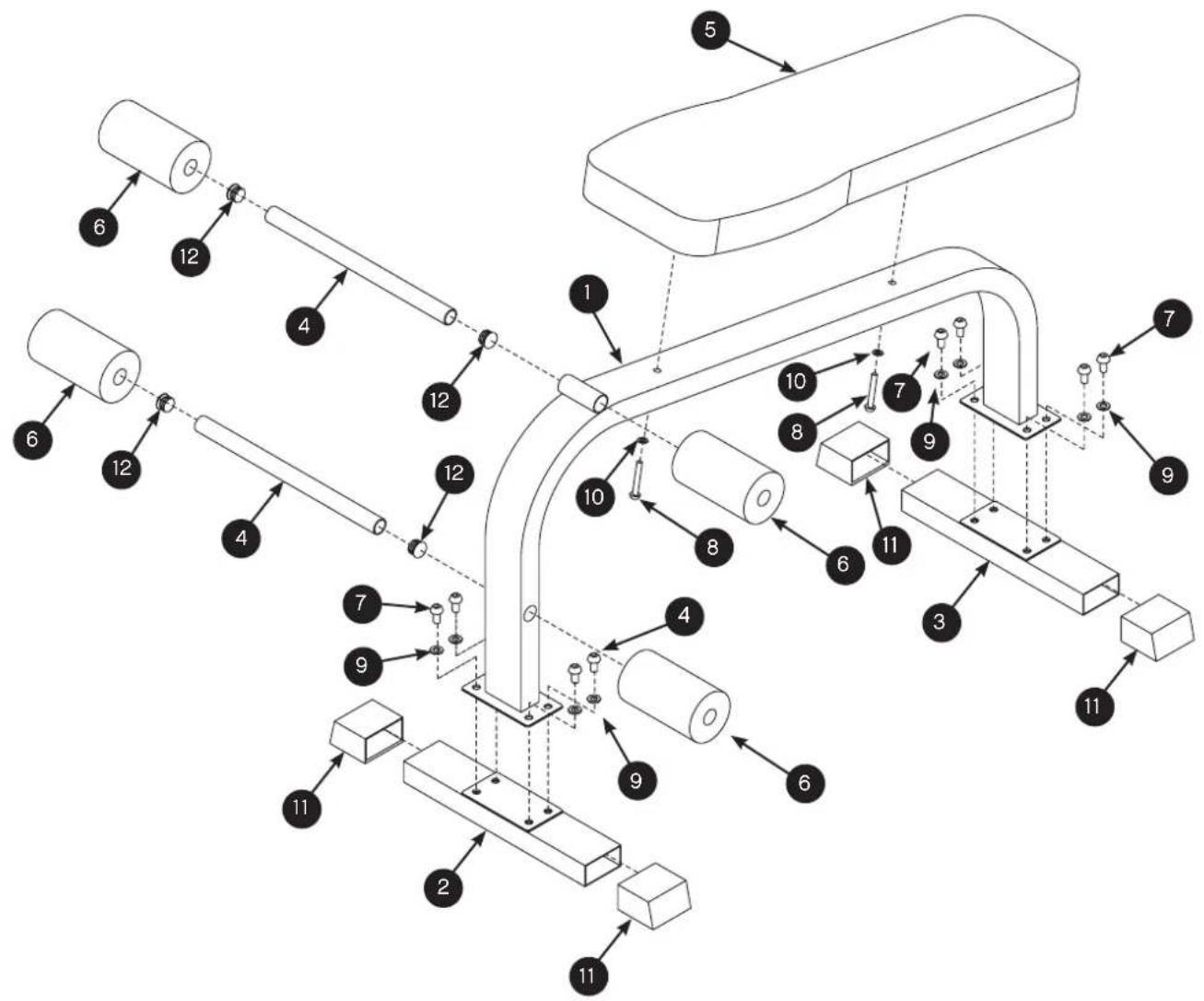 Reebok Ab Board - EXPLODED VIEW - 1
