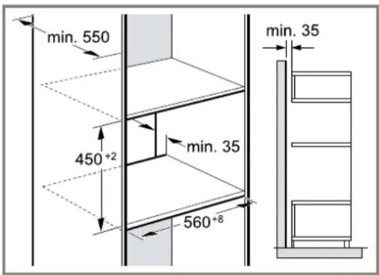 BOSCH Serie 8 CMG633BB1A - Installation in a tall unit - 1