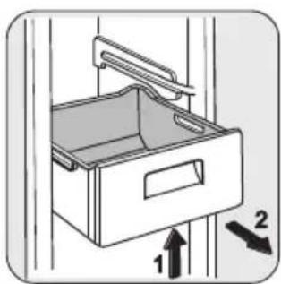 ZANUSSI ZRB632FX - Borttagning av fryslådor från frysen - 1