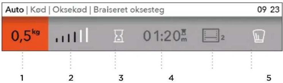 Auto | Kod | Oksekod | Braiseret oksesteg 09 23 0,5kg 01:20m 2 1 2 3 4 5