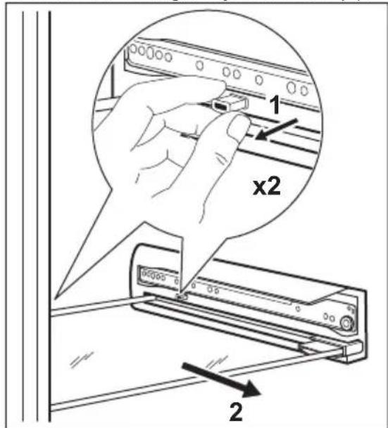 ELECTROLUX LUC6NF25W - Sådan fjerner du glashylder - 1