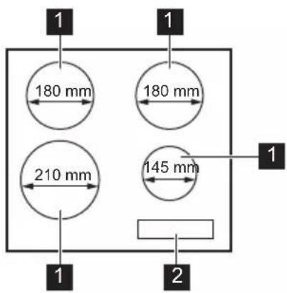 ELECTROLUX HOI650MI - Oversigt over kogepladens overflade - 1