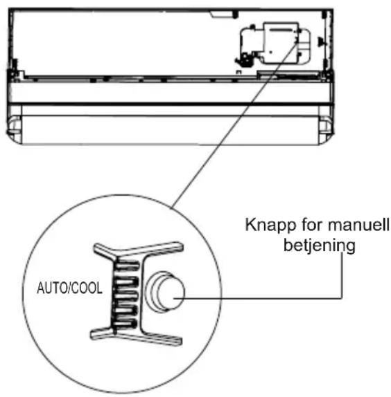 Auto/COOL Knapp for manuell betjening