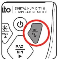Digital Humidity & TEMPERATURE METER HOLD MAX MIN DP SET
