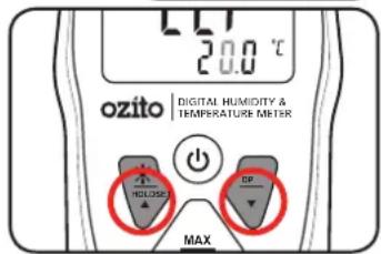 20.0 °C ozito | DIGITAL HUMIDITY & TEMPERATURE METER CLOSED DP MAX