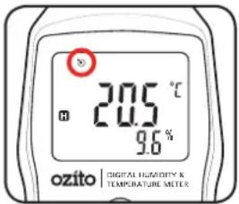 20.5 °C 9.6 % ozito | DIGITAL HUMIDITY & TEMPERATURE METER