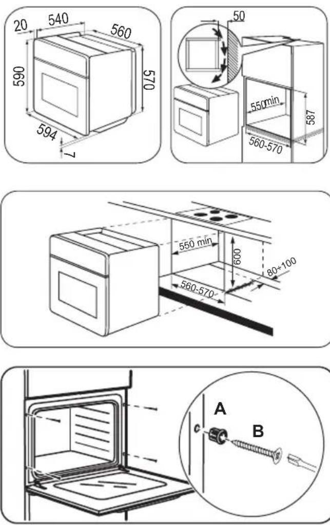 ZANUSSI ZOB342X - Asennus - 2