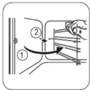 ZANUSSI ZOB342W - Borttagning av ugnsstegarna - 2