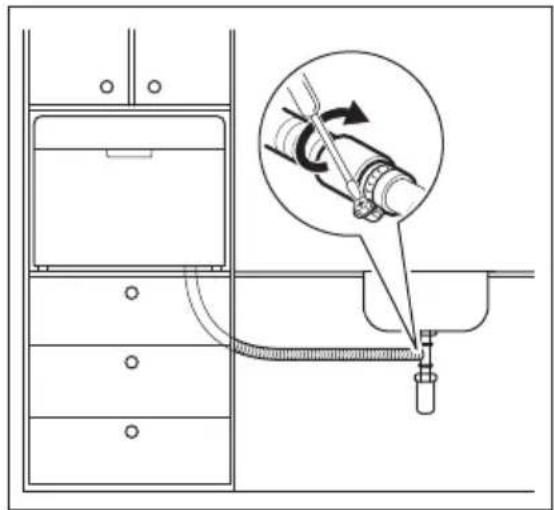 ELECTROLUX ESF2300DW - Tilslutning til vandafløb - 2