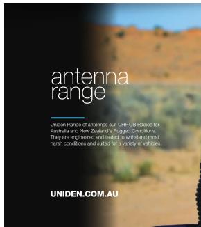 antenna range UNIDEN Range of antenna suit UHF-GB Radiot for Australia and New Zealand's Rugged Conditions. They are engineered and tested to withstand most harm conditions and suited for a variety of vehicles. UNIDEN.COM.AU