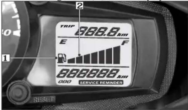 2 TRIP 388.8 km E F 1 388000 km 000 SERVICE REMINDER RESET