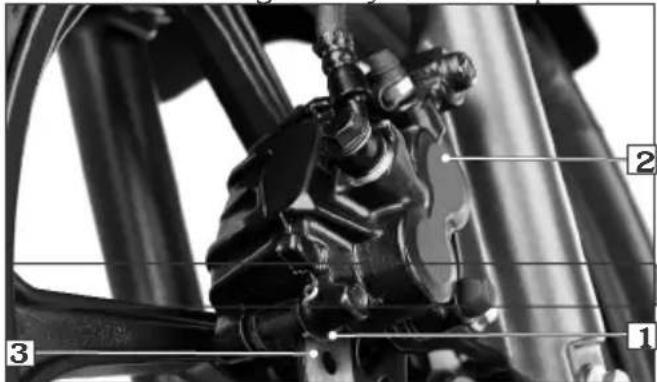 Labeled mechanical component image with numbered annotations pointing to features