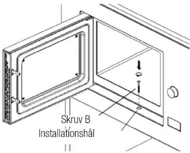 Skruv B Installationshål