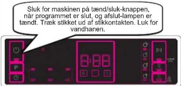 Cylinda DM 4310 E - Sådan slukkes maskinen - 1