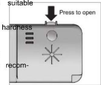 suitable Press to open hardness recom-