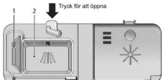 1 2 Tryck för att öppna