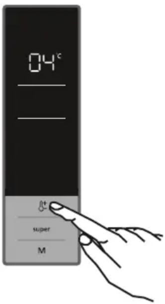 Cylinda K3385NHRFE - Indstilling af køleskabets temperatur - 1
