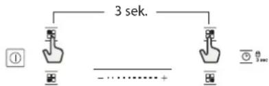 3 sek. ① - ······ + 3 sec