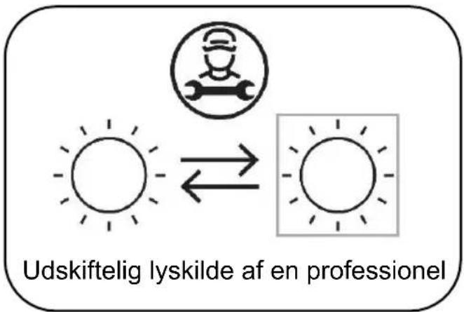 Udskiftelig lyskilde af en professionel
