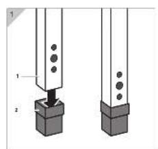 Diagram showing two mechanical or electrical components with labeled parts and directional arrows indicating movement or force.