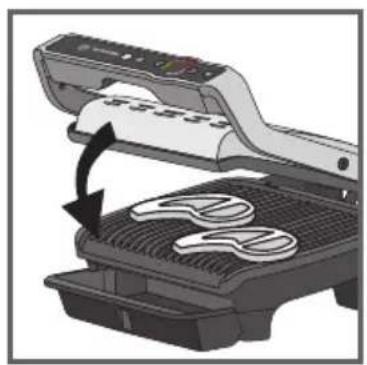 Illustration of a grater being cut with a paper filter, showing dough being added (no text or symbols)