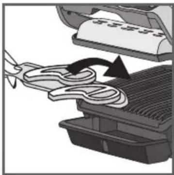 Illustration of a printer printing or spreading material into a rack (no text or symbols visible)