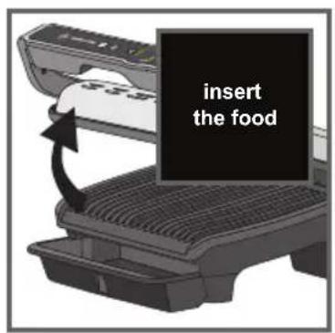 insert the food