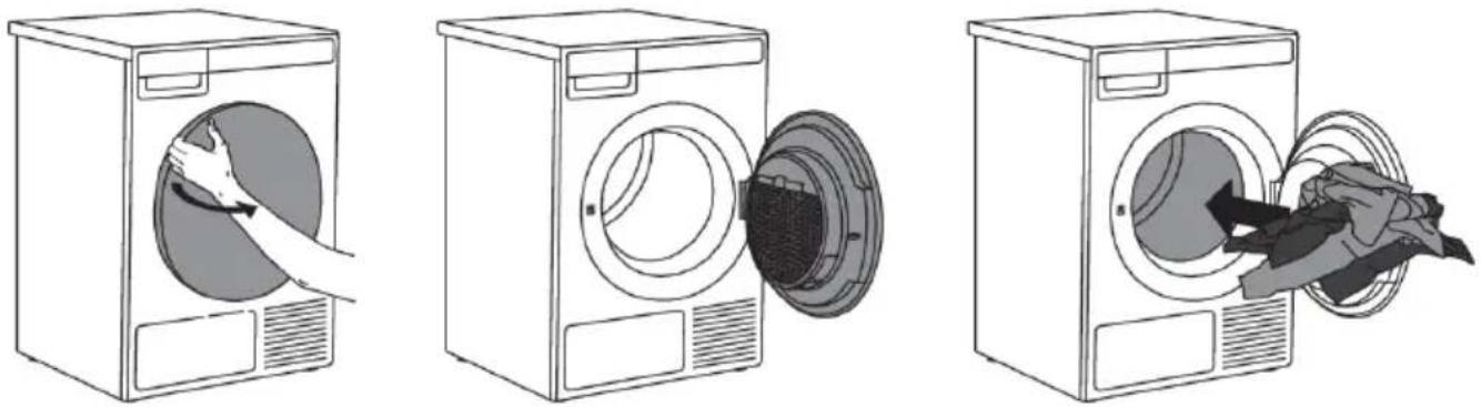 Cylinda T7200K - STEP3: Openthedryerdoorandinsertthelaundry. - 1