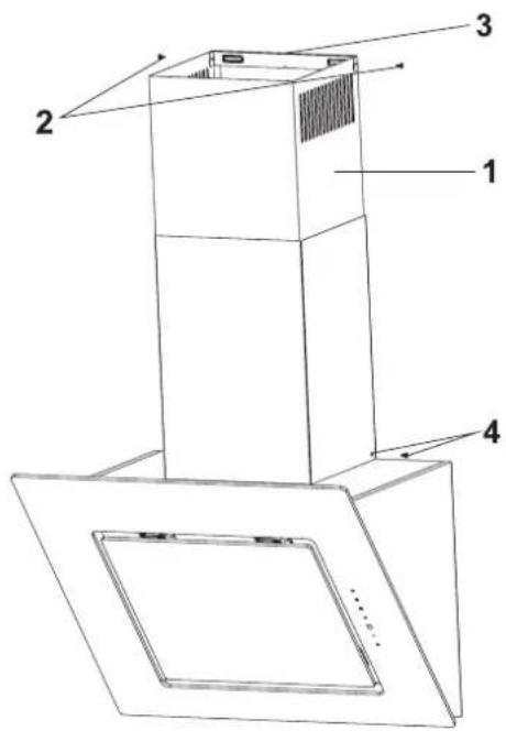 SILVERLINE SM3262 - Montering af skorsten - 2