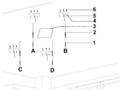 SILVERLINE SM4262 - Montering af wiresystem på betonloft - 2