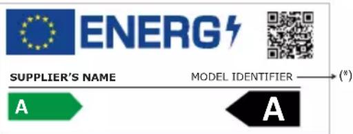 ENERG SUPPLIER'S NAME MODEL IDENTIFIER (*) A A