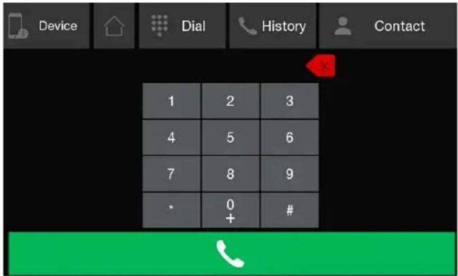 Device Dial History Contact 1 2 3 4 5 6 7 8 9 * 0 #