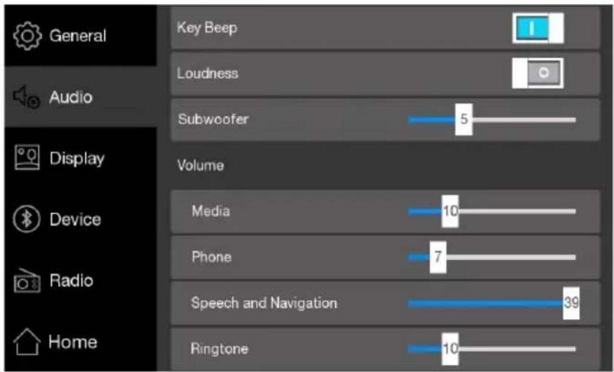 BLAUPUNKT Osaka 970 WiFi - Configurações de áudio - 1