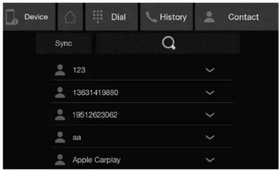 Device Dial History Contact Sync 123 13631419880 19512623062 aa Apple Carplay