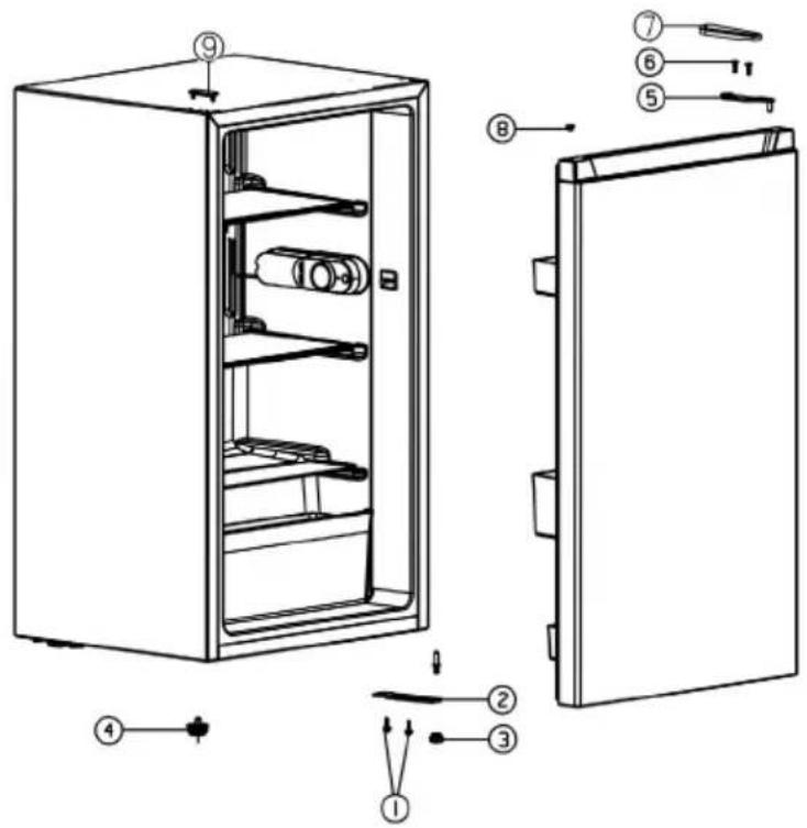 GORENJE R39FPW4 - ÆNDRING AF DØRENS HÆNGSLING - 4
