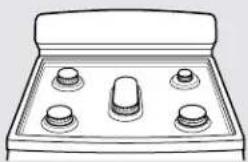Illustration of a tray with five small cylindrical objects, no text or symbols present