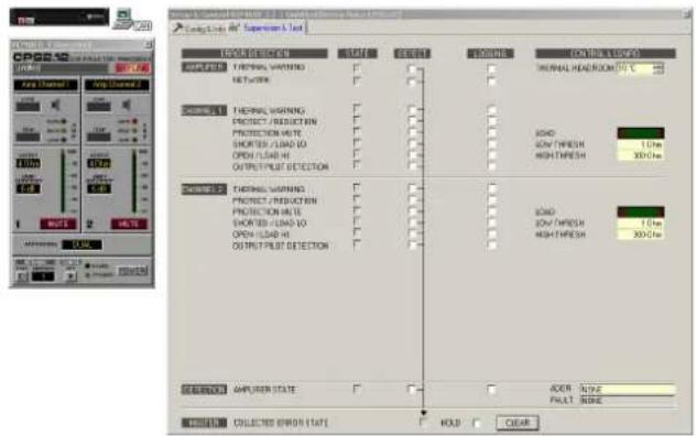 Control Panel 41: Superint Control Control Panel 42: Superint Control POWER CONTROL POWER CONTROL NETWORK POWER CONTROL THERMAL WARNING PROTECTION/PRODUCTION PROTECTION RATE SHORT LED ID OPEN LOAD H OUTPUT PLAT DETECTION POWER CONTROL THERMAL WARNING PROTECTION/PRODUCTION PROTECTION RATE SHORT LED ID OPEN LOAD H OUTPUT PLAT DETECTION POWER CONTROL AMPLIFIER STATE ACER SIZE FAULT NAME HOLD CLEAR