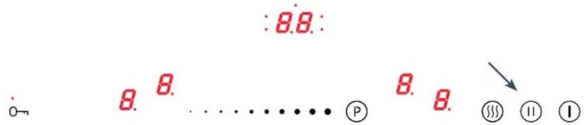 :8.8. 8. 8. ........ P 8. 8. ③④ ①②