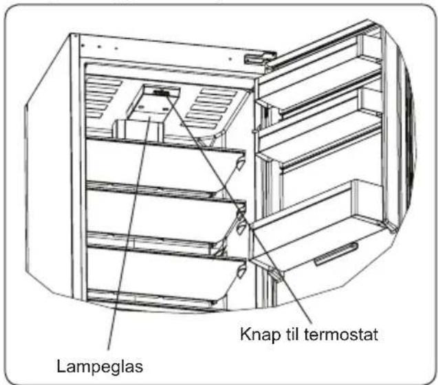 Lampeglas Knap til termostat